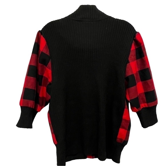 Torrid Buffalo Plaid Sweater Jacket, Cinched Waist, Size 3 - Picture 13 of 14